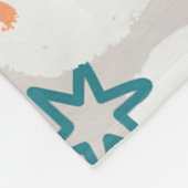 Biologische platte bloem fleece deken (Hoek)