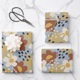 Biologische platte bloem inpakpapier vel