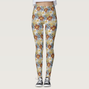 Biologische platte bloem leggings