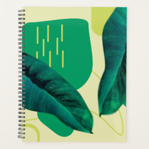 Biologische Realistische Bladcollage Groene Botani Planner