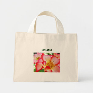BIOLOGISCHE Roos Bloem Boodschappentas Rozentuin Mini Tote Bag