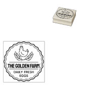 biologische scharrelkippenhouderij 	rubberstempel (Gestempeld)