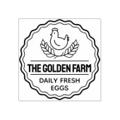 biologische scharrelkippenhouderij 	rubberstempel (Afrduk)