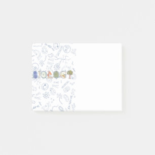 Biologische typografie en diagrammen post-it® notes