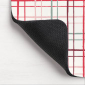 Biologische Wobbly Check Grid Patroon Hart Glazuur Muismat (Hoek)