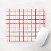 Biologische Wobbly Check Grid Patroon Hart Glazuur Muismat (Met muis)