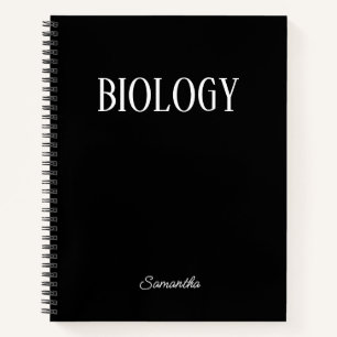 Biology Black - Gepersonaliseerd onderwerp Notitieboek