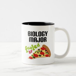 Biology Major Gift (Pizza) Tweekleurige Koffiemok