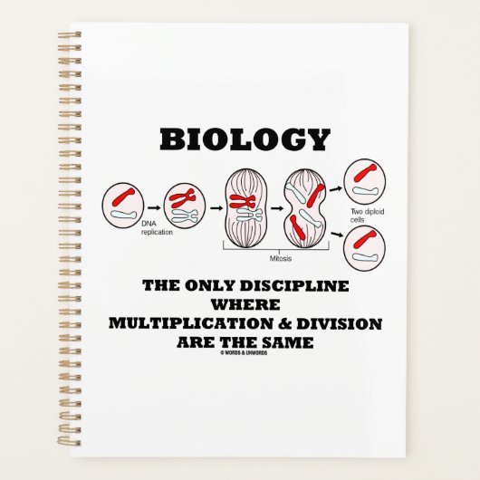 Biology Only Discipline Multiplication Division Planner (Voorkant)