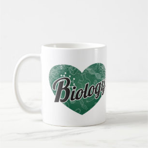 Biology Retro Heart Blackboard Love Koffiemok