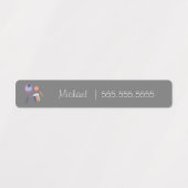 Biology School Class Lunch Name Number Labels (Design 2)