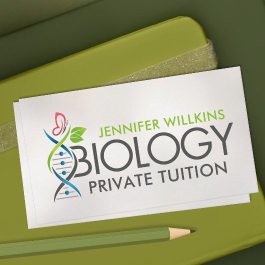 Biology Science Tutoring Services - Docent Visitekaartje