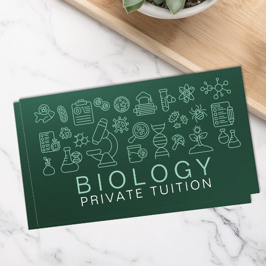 Biology Science Tutoring Services - Docent Visitekaartje