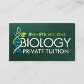 Biology Science Tutoring Services - Docent Visitekaartje (Voorkant)
