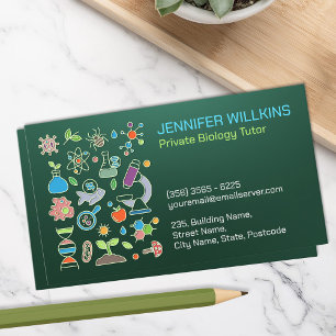 Biology Science Tutoring Services Visitekaartje