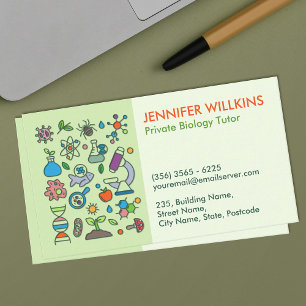 Biology Science Tutoring Services Visitekaartje