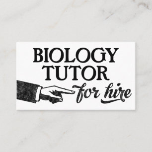 Biology Tutor Visitekaartjes - Koel Vintage