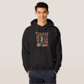 Biology Vibes Only Retro   Science Biologist Teach Hoodie (Voorkant volledig)