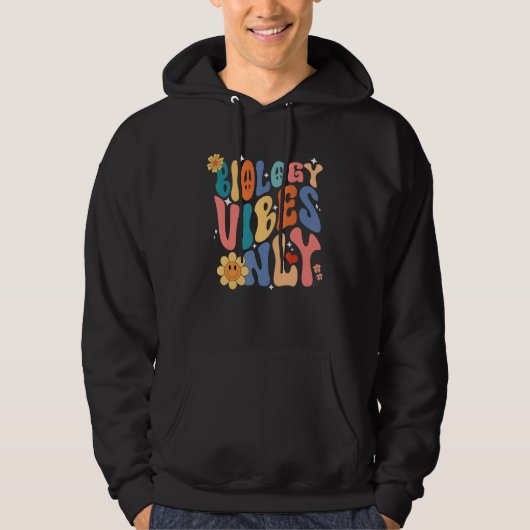 Biology Vibes Only Retro   Science Biologist Teach Hoodie (Voorkant)