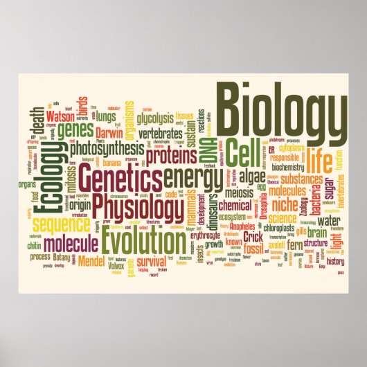 Biology Wordle No. 9 Poster (Voorkant)
