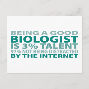 Bioloog 3% talent briefkaart