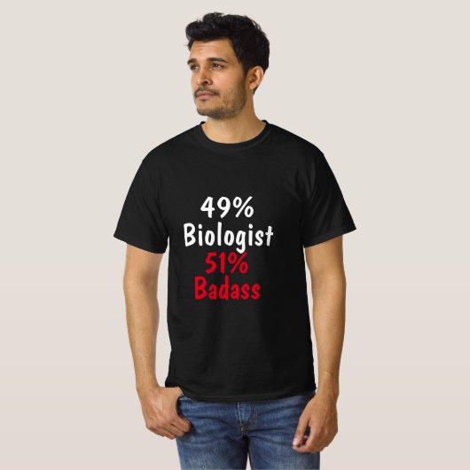 Bioloog Badass T-shirt (Voorkant volledig)