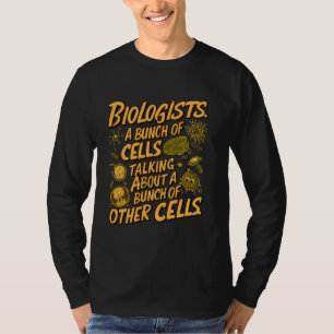 Bioloog, een groep cellen die het hebben over een  t-shirt