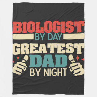 Bioloog Greatest Dad| Beste pap ooit cadeau Fleece Deken