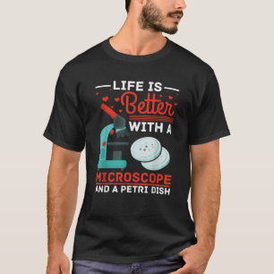 Bioloog Levenswetenschap Microscoop Moleculaire Bi T-shirt