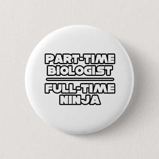Bioloog/Ninja Ronde Button 5,7 Cm (Voorkant)