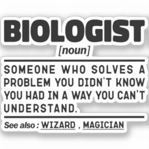 Bioloog Noun Science Lover Cool Biology Student Sticker