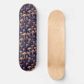 Bioluminescent Champignons Rétro Skateboard Art (Recto)