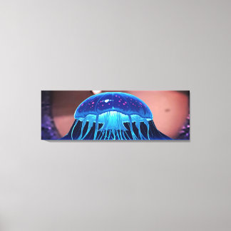 Bioluminescent Kwal Sanctuarium – Lichtgevende Oce Canvas Afdruk