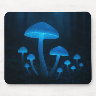 bioluminescent mushroom forest muismat