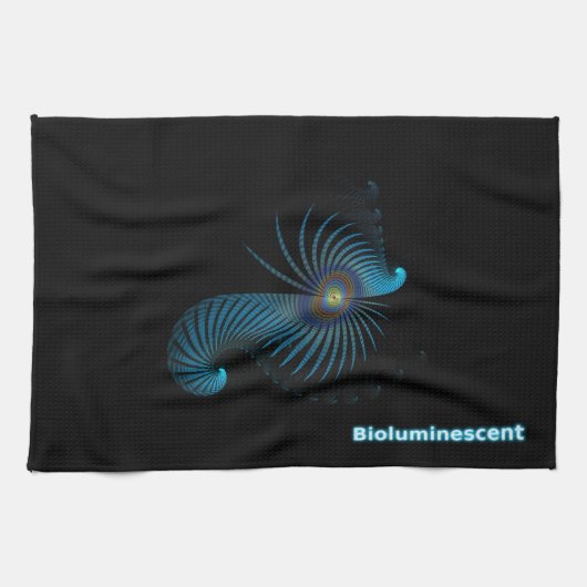 Bioluminescente Alien-Zee creatie Theedoek (Horizontaal)