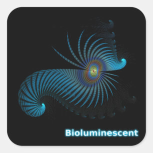 Bioluminescente Alien-Zee creatie Vierkante Sticker