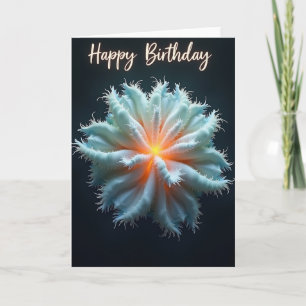 Bioluminescente Bloem Verjaardagskaart Glow Kaart
