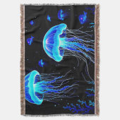 Bioluminescente kwallendroom deken (Voorkant Verticaal)