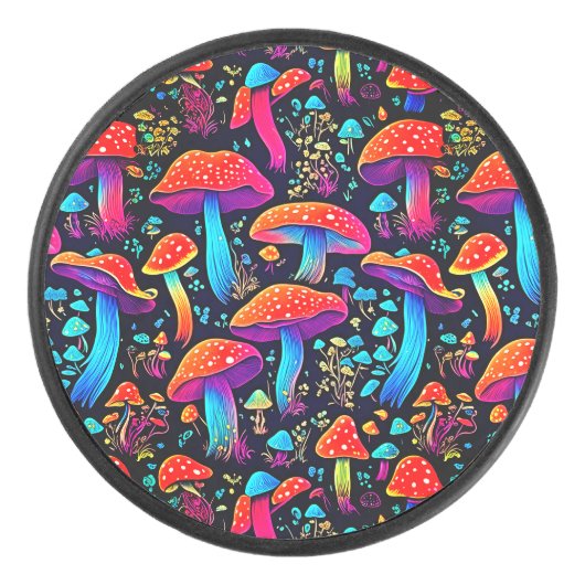 Bioluminescente paddenstoelkunst hockey puck (Voorkant)