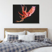 Bioluminescente Pijlinktvis (Histioteuthis hete) Canvas Afdruk (Insitu (Slaapkamer))