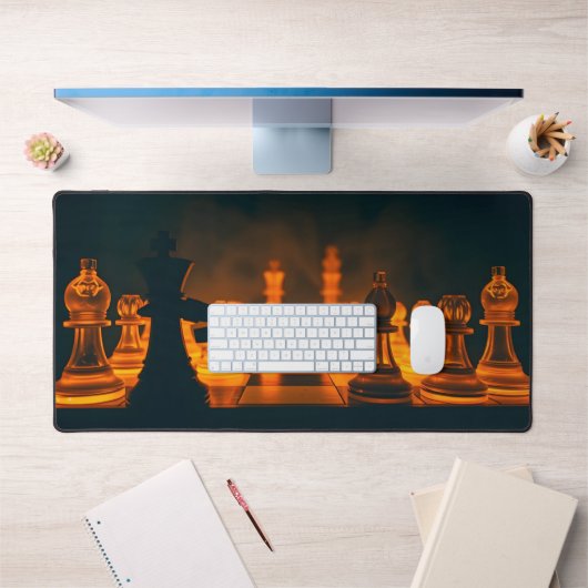 Bioluminescente schaakscène Desk Mat - Glowing Eer (Kantoor 1)
