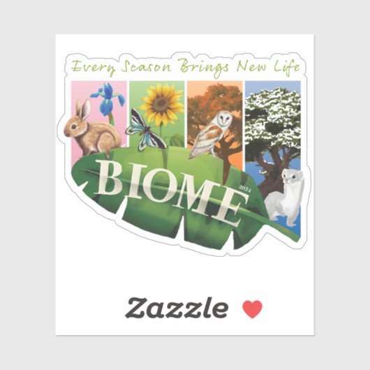 Biome Seasons Vinyl Sticker (Feuille)