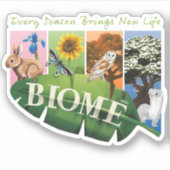 Biome Seasons Vinyl Sticker (Devant)