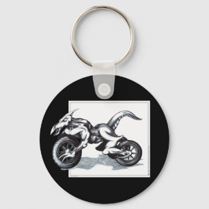 Biomechanische draconische triek sleutelhanger