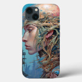 Biomechanische kop Surreal Sci-Fi Art Case-Mate iPhone Case (Achterkant)