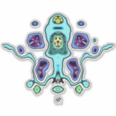 Biomechanische vreemde drone / alien squid v1 sticker (Voorkant)