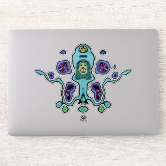 Biomechanische vreemde drone / alien squid v1 sticker (Computer)