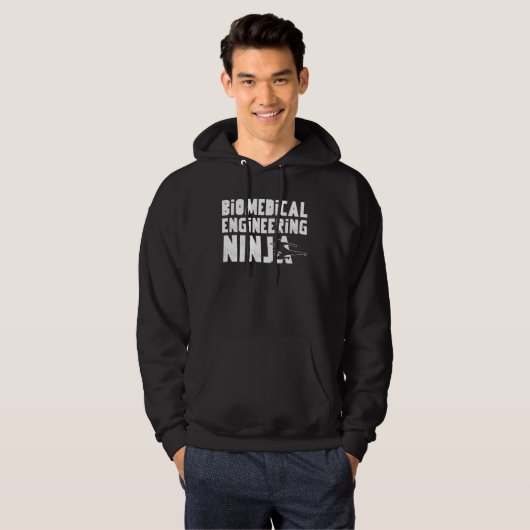 Biomedical Engineer Ninja Engineering Hoodie (Voorkant volledig)