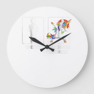 Biomedicale ingenieur Unicorn Dabbing Funny Lovers Grote Klok