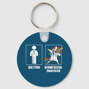Biomedicale ingenieur Unicorn Dabbing Funny Lovers Sleutelhanger
